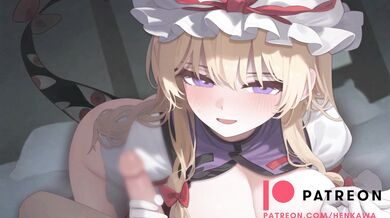 Yakumo's Anal Desire for Touhou's Cute Babe