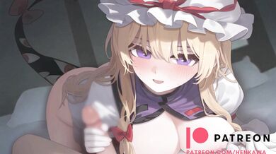 Yakumo's Anal Desire for Touhou's Cute Babe