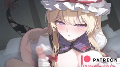 Yakumo's Anal Desire for Touhou's Cute Babe