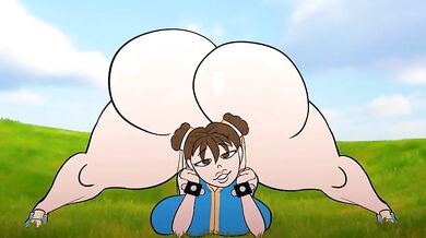 [Asstro] Chun LI (Naked Version) Twerking On The Ledge