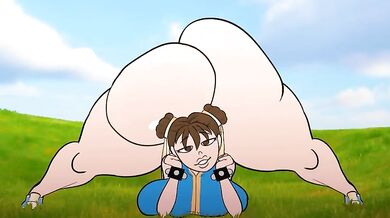 [Asstro] Chun LI (Naked Version) Twerking On The Ledge