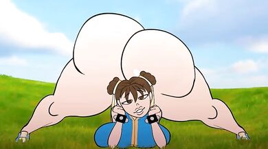 [Asstro] Chun LI (Naked Version) Twerking On The Ledge