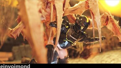 Sneaky, Naughty, and Sweaty – The Helmeted Termanid Helldiver.