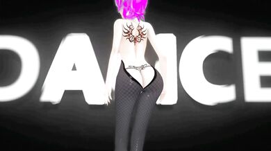 Purple-Haired Genshin Impact Hentai Good Night Kiss with Tatto Eula's Sexy Hot Dancing in 3D MMD