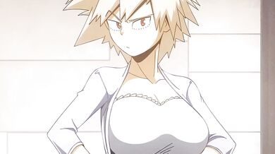 Mitsuki Bakugo and the Twisted Grin: No Bra Edition.