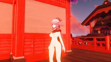 Tamed Dragon and Yae Miko's Animated Adventure