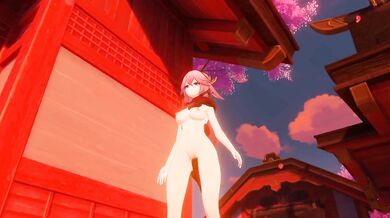 Tamed Dragon and Yae Miko's Animated Adventure