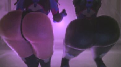 Two Twerkers Shake Their Booties