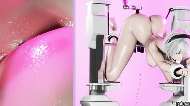 Reborn as a Sex Slave: The 2B Spanking Machine