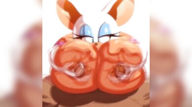Tit-fucked while Giving a Blowjob: Rouge's Horny Adventure