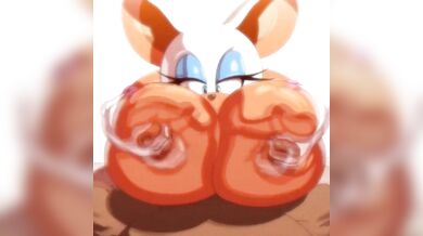 Tit-fucked while Giving a Blowjob: Rouge's Horny Adventure