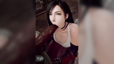 Tifa's Succulent BJ Skills Get Her a Ticket to Blacked Paradise in X3D Porn