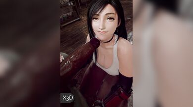 Tifa's Succulent BJ Skills Get Her a Ticket to Blacked Paradise in X3D Porn