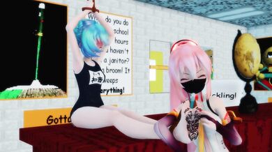Miku's Naughty Classroom Tease