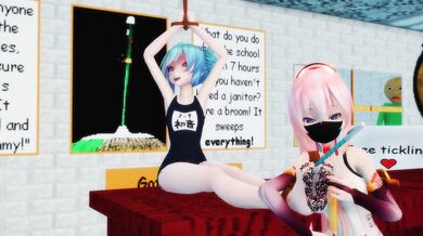 Miku's Naughty Classroom Tease