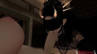 - Futa MILF gives blowjob to submissive partner