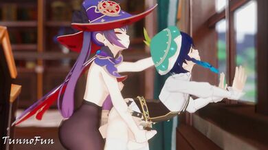 Futanari Primitive's Hardcore Adventures in Genshin Impact with Dick and Luciana