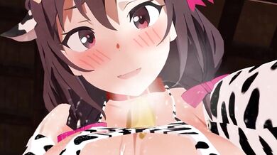 'Yunyun's Cowgirl Handjob in Bed with Sexy Swimwear!'