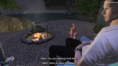 Submissive's Wilderness Adventure with Her Stepbrother Dom and His Buddy