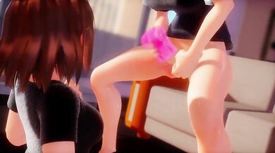Virtual Reality Handjob from a Futanari with Short Hair