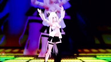 Fucking Fubuki's Tight Teen Pussy Riding the Big Cock Wave!