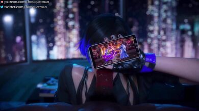 Reina's Online Defeat and Dark Consequences [Black Bouquet Man]
