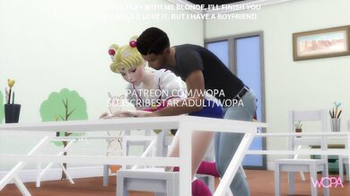 Sailor Moon Gets DP'd by Two Schoolmates While Boyfriend Watches