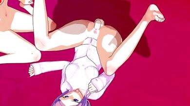 'Hentai Porn Blow Jobs - Three Way Sex with Rin Toyama and Kou Yagami!'