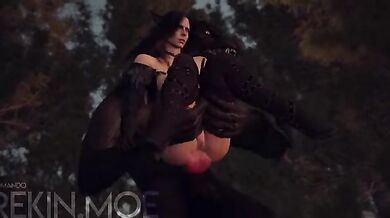The Sexy Shape-Shifter and the Lovely Elven Seductress: A Tale of Anal Penetration and Bestiality