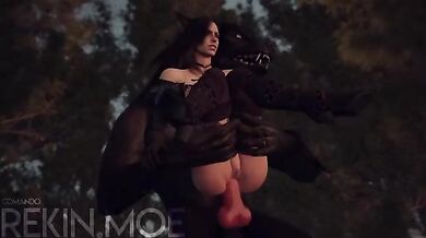 The Sexy Shape-Shifter and the Lovely Elven Seductress: A Tale of Anal Penetration and Bestiality