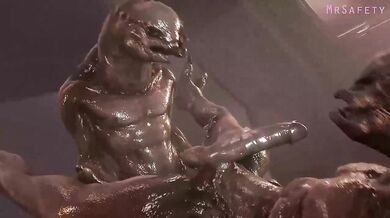 Holy Shit, That's a Big Splatter of Blue Alien Ejaculate! - MrSafetyLion's Unforgettable Encounter with the Legendary Sangheili in Halo