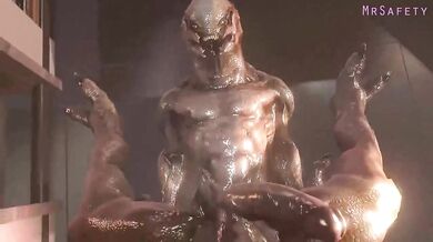 Holy Shit, That's a Big Splatter of Blue Alien Ejaculate! - MrSafetyLion's Unforgettable Encounter with the Legendary Sangheili in Halo