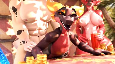 Watch as the Xaz3D kobold and his doggy best friend enjoy a hot steamy night together in this hentai porn video!