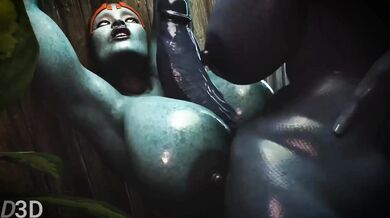 Big tits and bums in the jungle.
