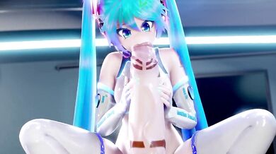 Cum on Hatsune Miku's Handjob!