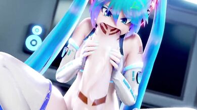 Cum on Hatsune Miku's Handjob!