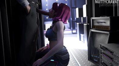 Overwatch's Sexiest Heroine: D.VA Backstage Naughtiness with a Nutty Cravat!