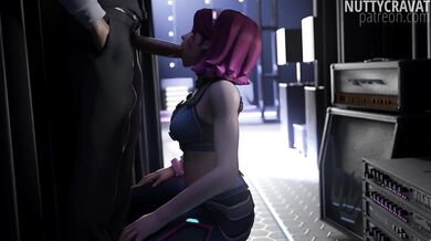 Overwatch's Sexiest Heroine: D.VA Backstage Naughtiness with a Nutty Cravat!