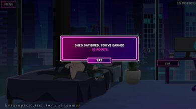 Nightgamer On Bed