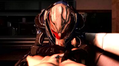 Turian Teabagging a Shepherd (Scrungusbungus) - Mass Effect Blowjob