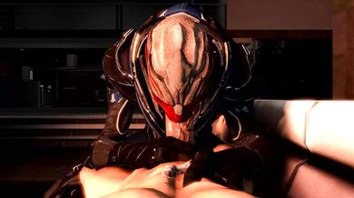 Turian Teabagging a Shepherd (Scrungusbungus) - Mass Effect Blowjob
