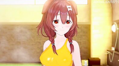 Rewritten as: 'The Tubefilter F***ing the Inugami Korone in the Bath'
