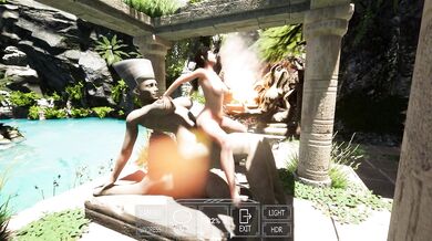 Rise of the Sun Goddess: A Futanari Statue's Sexy Quest