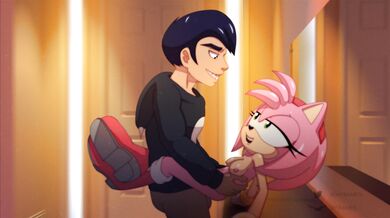 Amy Rose takes on a new commission, but not before she gets animated and fucks the shit out of her client!