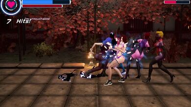 Luscious Lucia's Rough Threesome in Stage 3 with Three Superheroes from Solas City