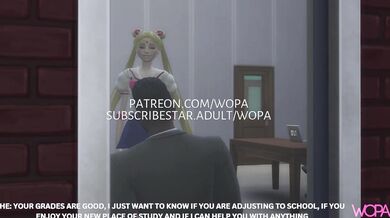 Blonde Bombshell Seduces Her Professor and Gets a DP from Two Strangers!