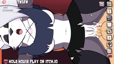Loona's Mammoth Thighs Take a Pounding from Behind in the Hole House