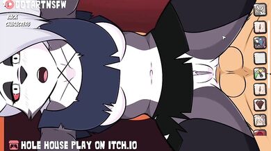 Loona's Mammoth Thighs Take a Pounding from Behind in the Hole House