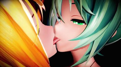 French Kissing Lesbian Vocaloids: Yuri Threesome