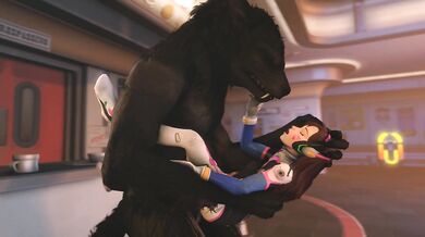 'Rough Sex with a Werewolf: D.VA Gets Fucked Raw'